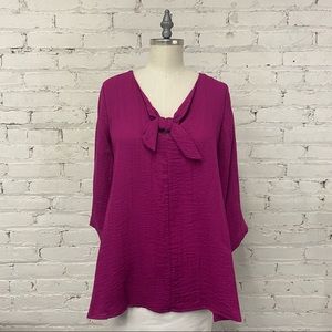 2101 Yushi Knotted Tunic - Magenta
